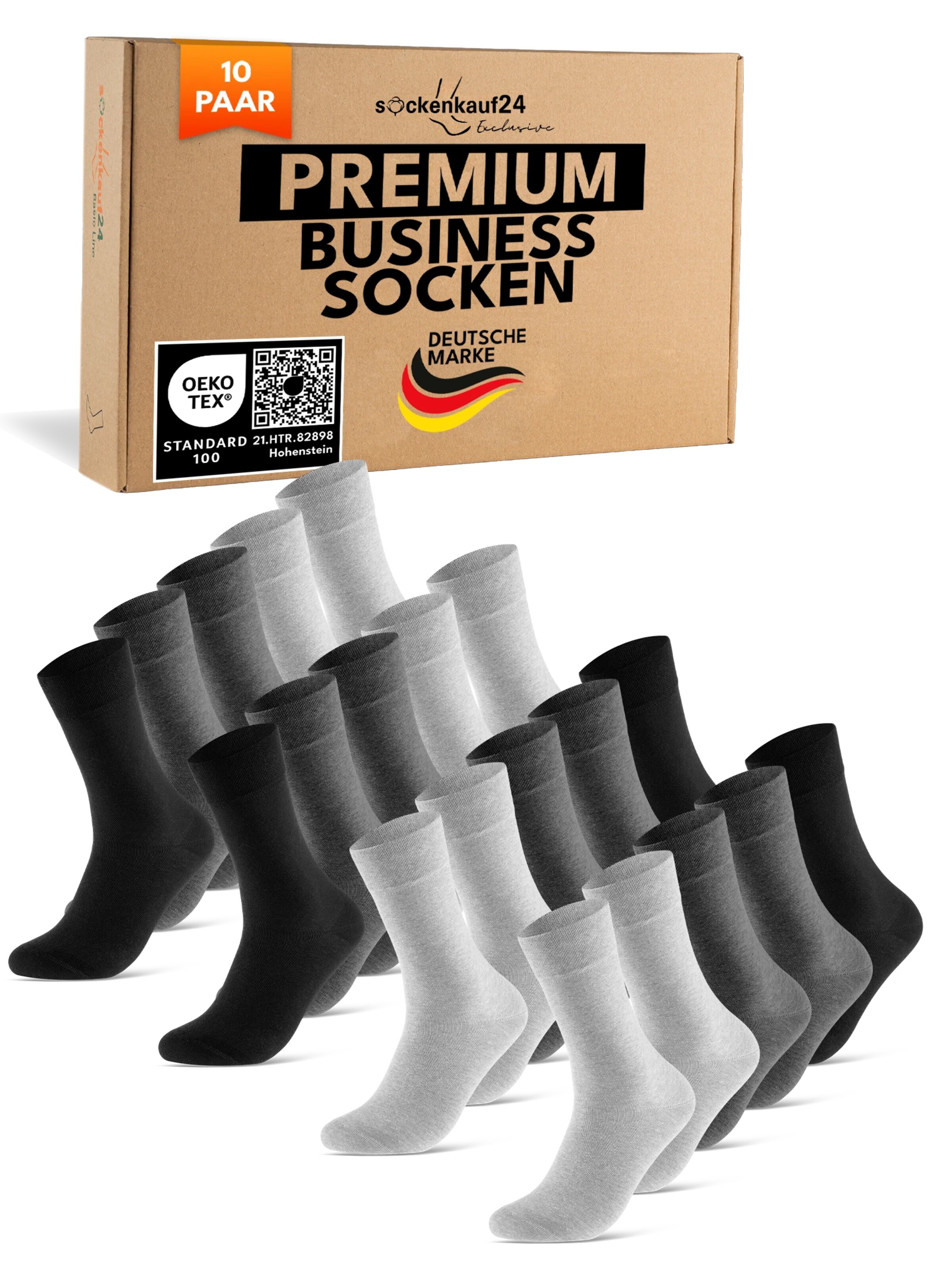 sockenkauf24 Socken 'Business Socken'‌‌ in 35-38 in grau, Produktansicht