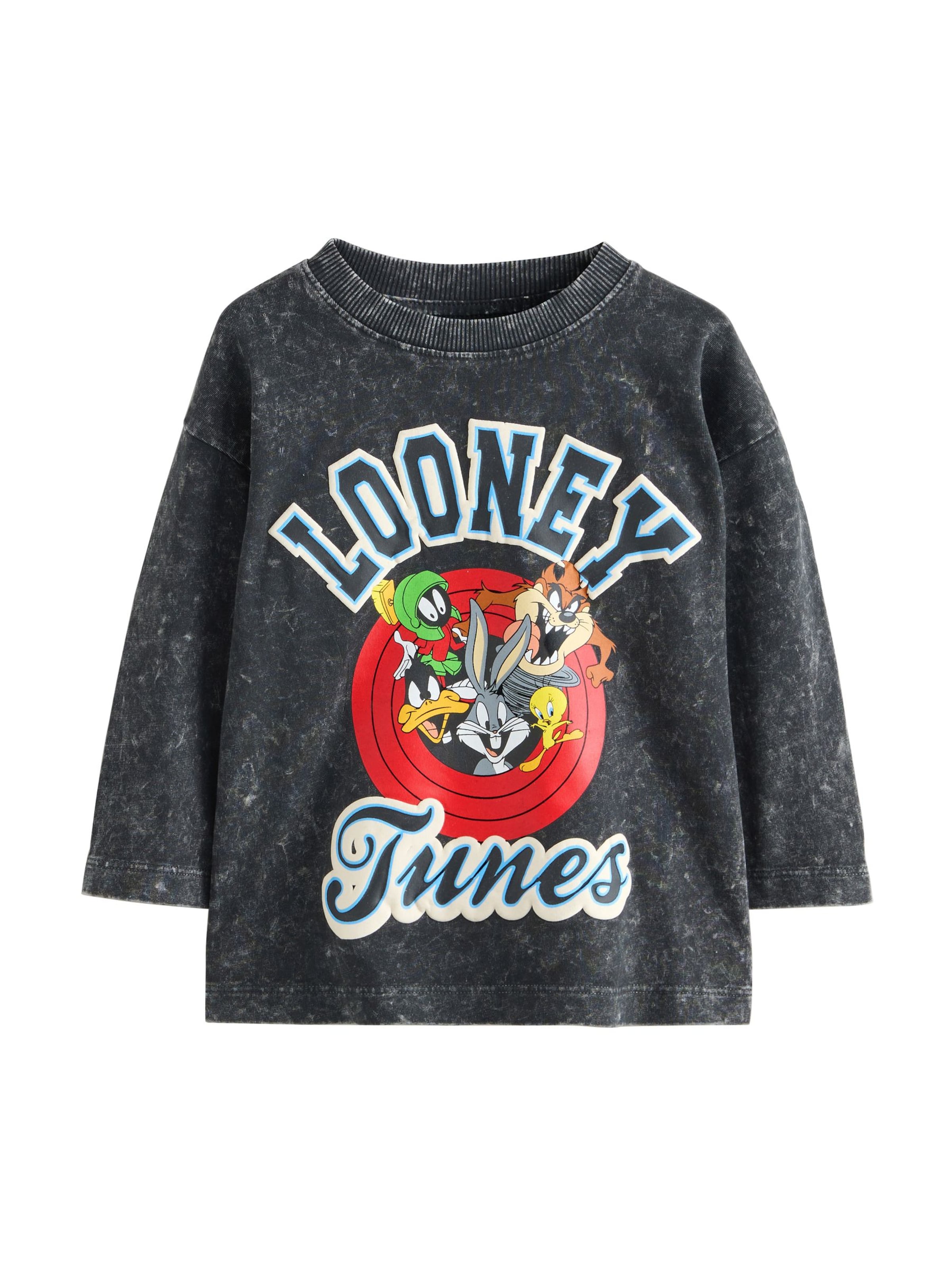 Next Μπλουζάκι 'Looney Tunes' σε γκρι: μπροστά