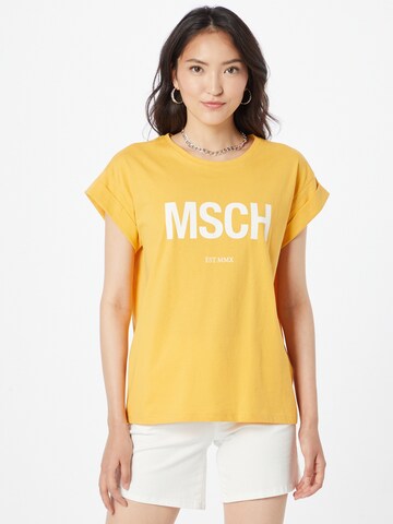 MSCH COPENHAGEN T-shirt 'Alva' i gul: framsida