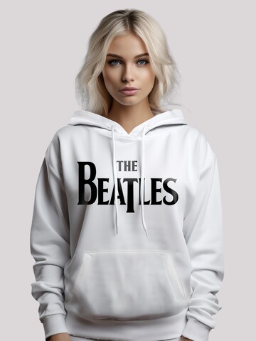 Sweat-shirt 'The Beatles Drop T Logo Rock Musik Band' F4NT4STIC en blanc : devant