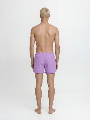 JACK & JONES Шорти за плуване 'JPSTMaui Tropic' в лилав