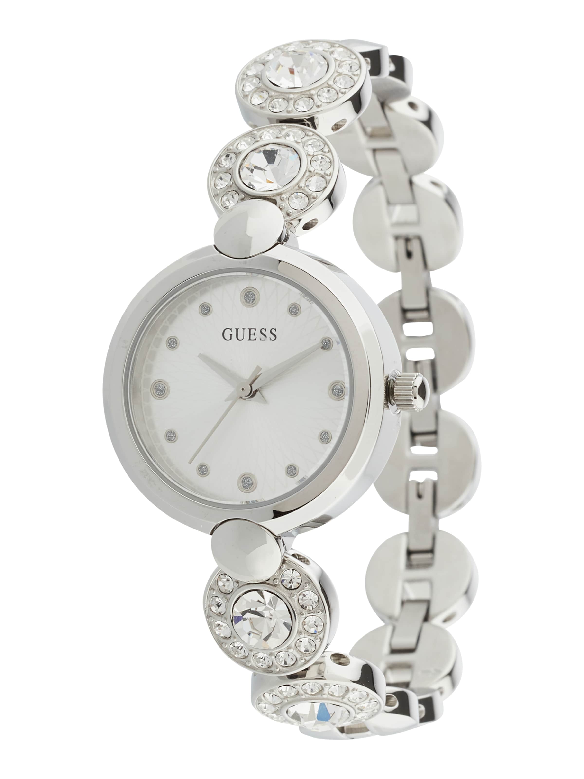 GUESS Аналогов часовник 'Stardom' в сребърно: отпред