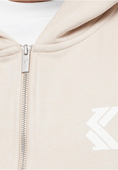Karl Kani Zip-Up Hoodie in Cream / White, Item view