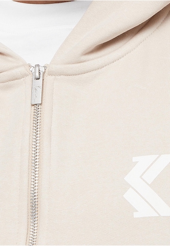 Karl Kani Zip-Up Hoodie in Beige