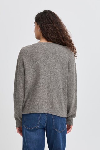 ICHI Knit Cardigan in Grey
