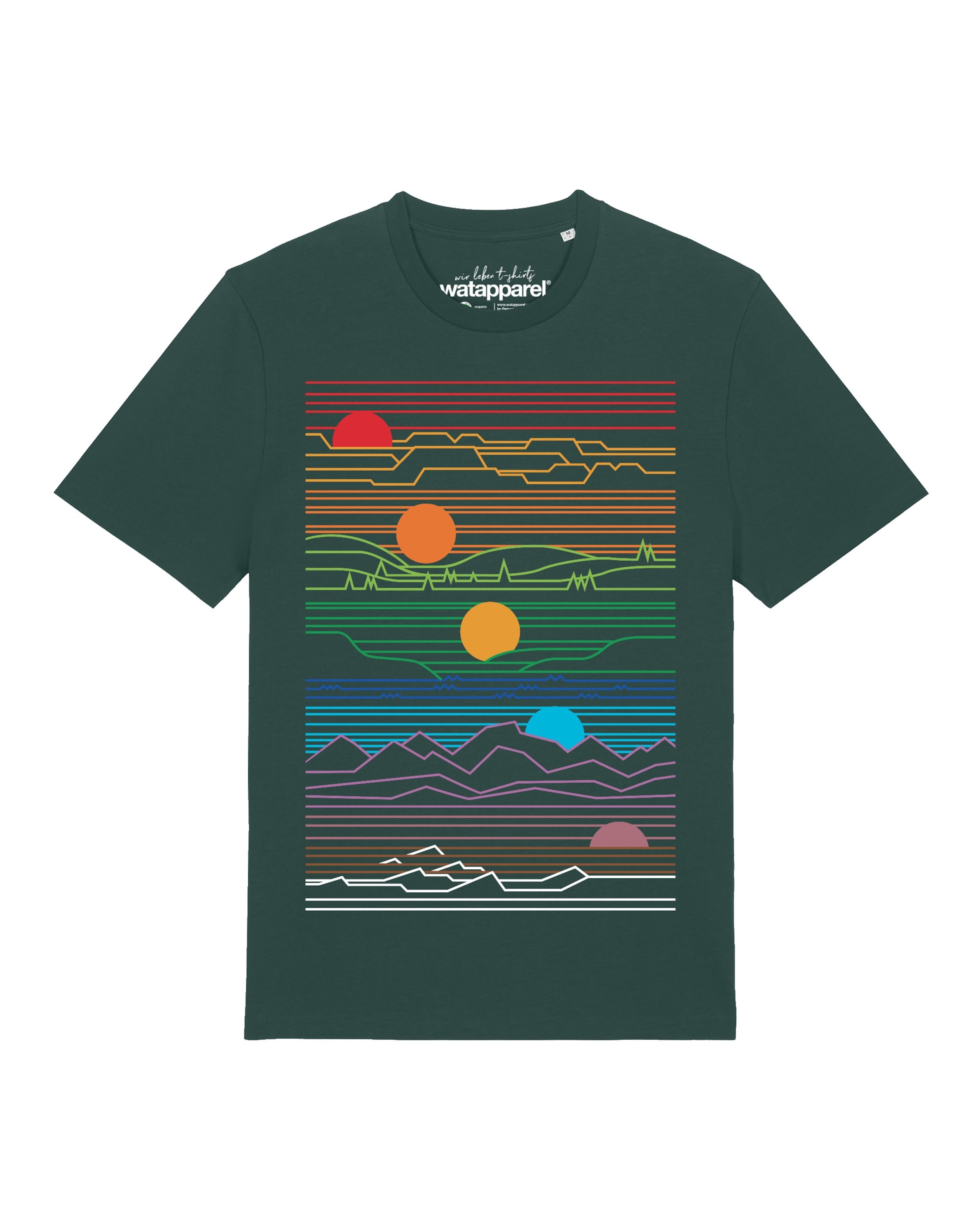 T-Shirt 'Sun And Moon' Watapparel en vert : devant
