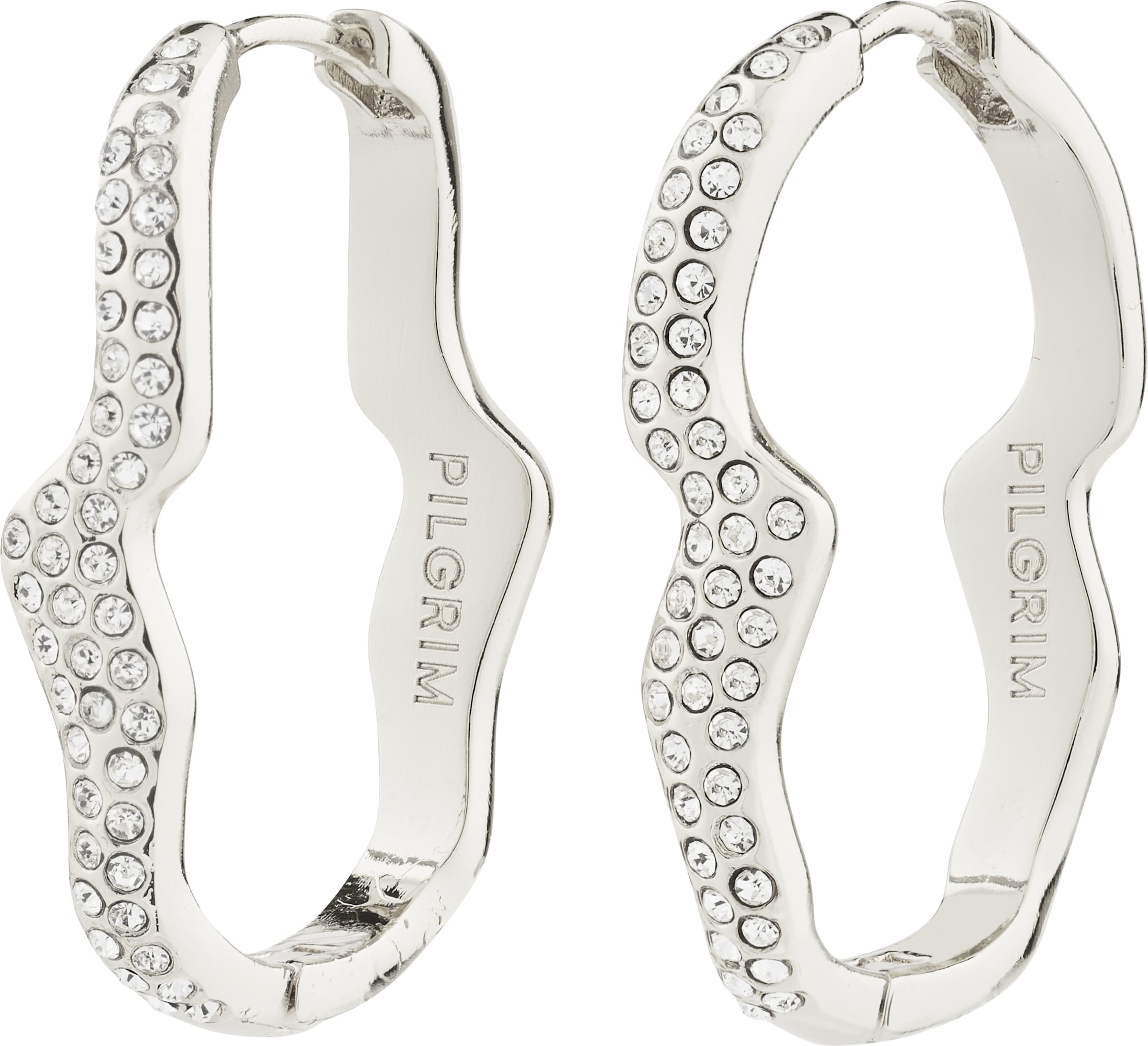 Pilgrim Øreringe 'Connect' i sølv: forside