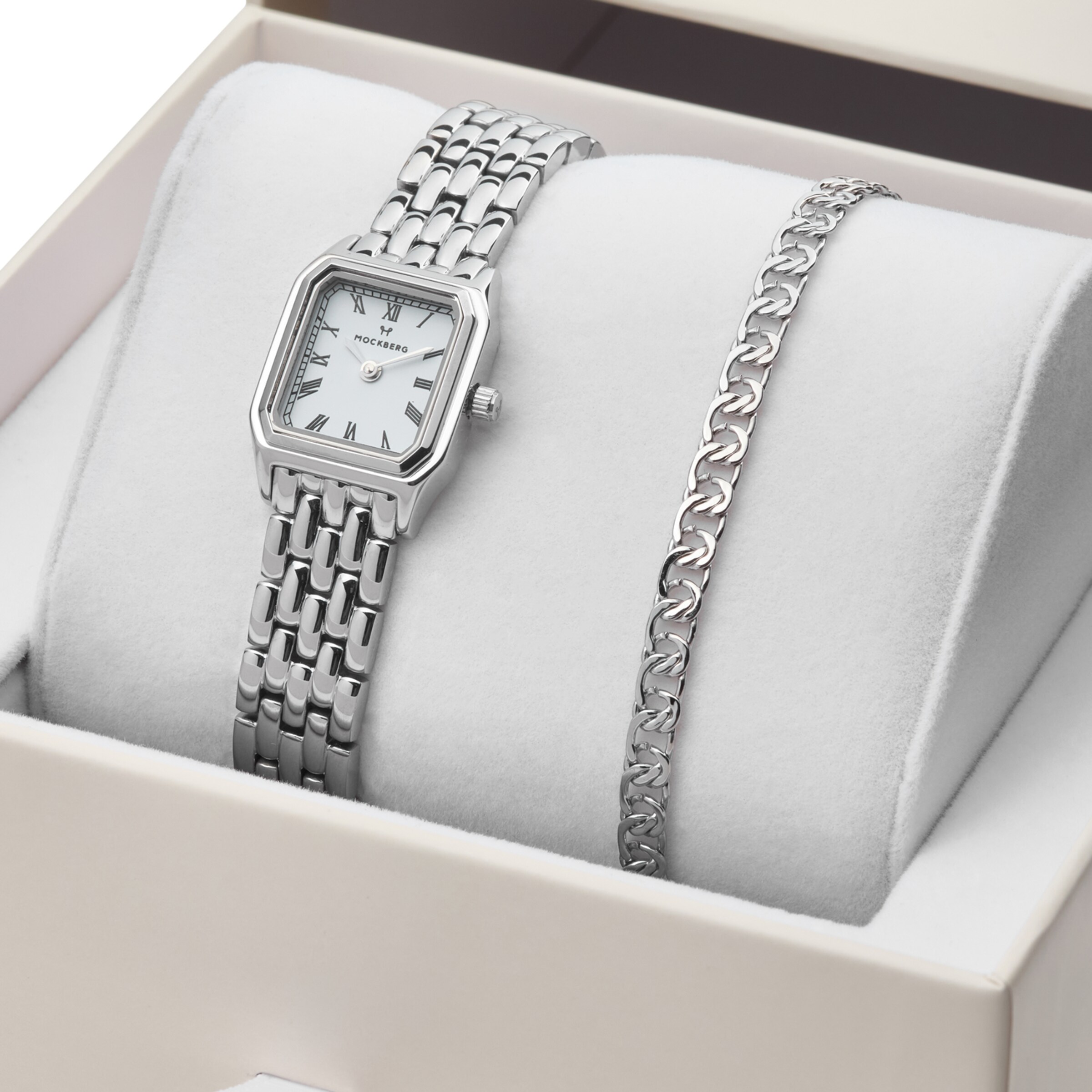 Mockberg Uhr in Silber