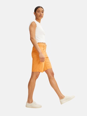 TOM TAILOR Regular Shorts in Orange