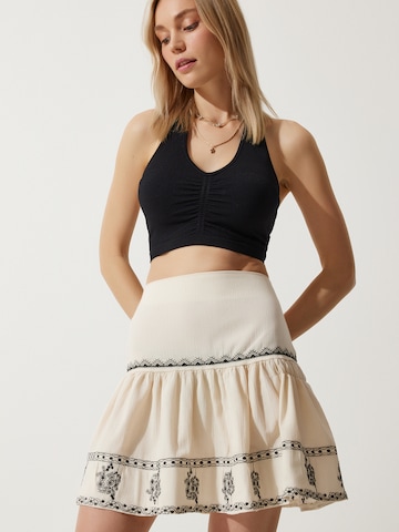 Jupe Happiness İstanbul en beige : devant