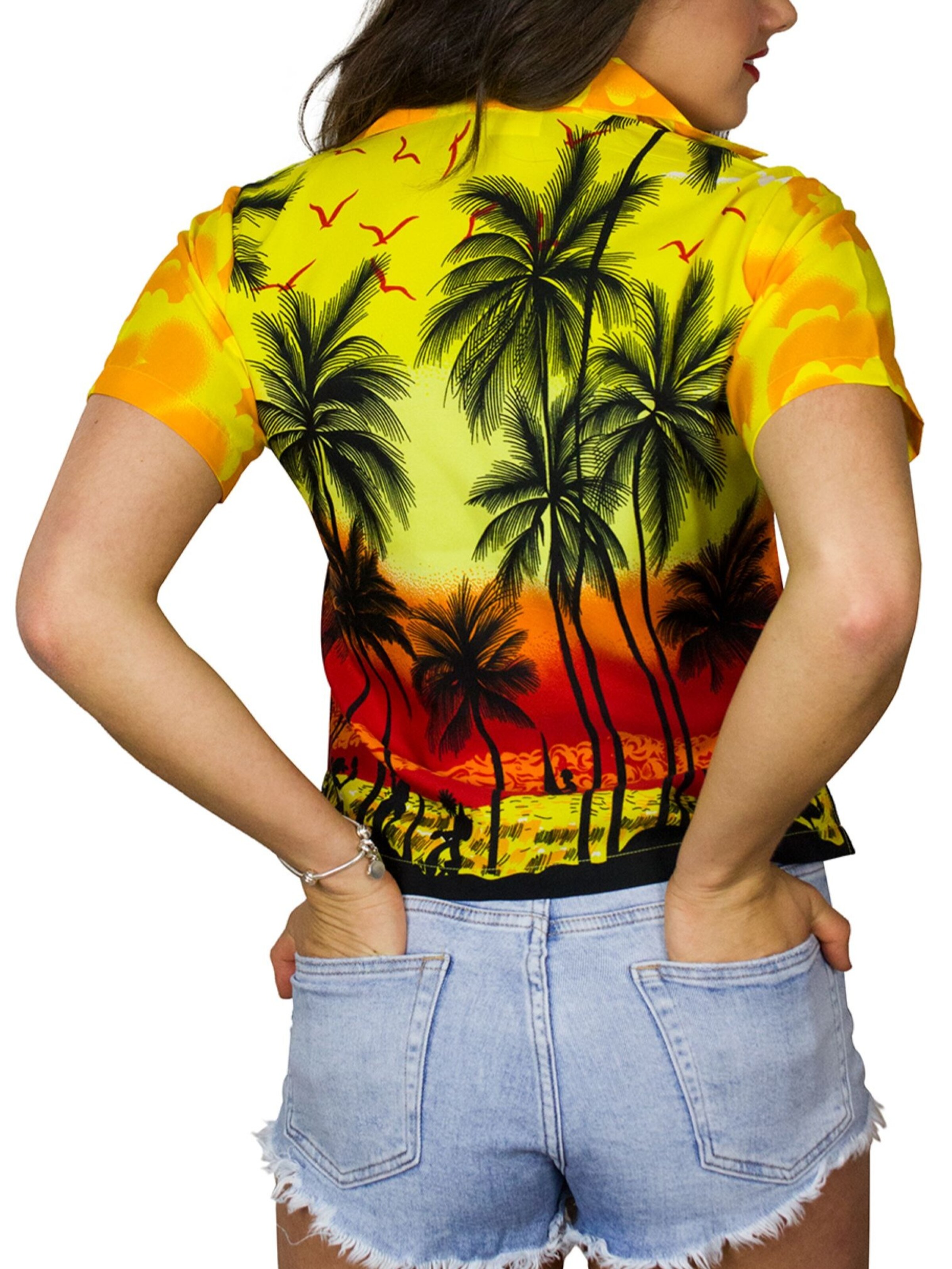 King Kameha Blouse 'Beach' in Yellow