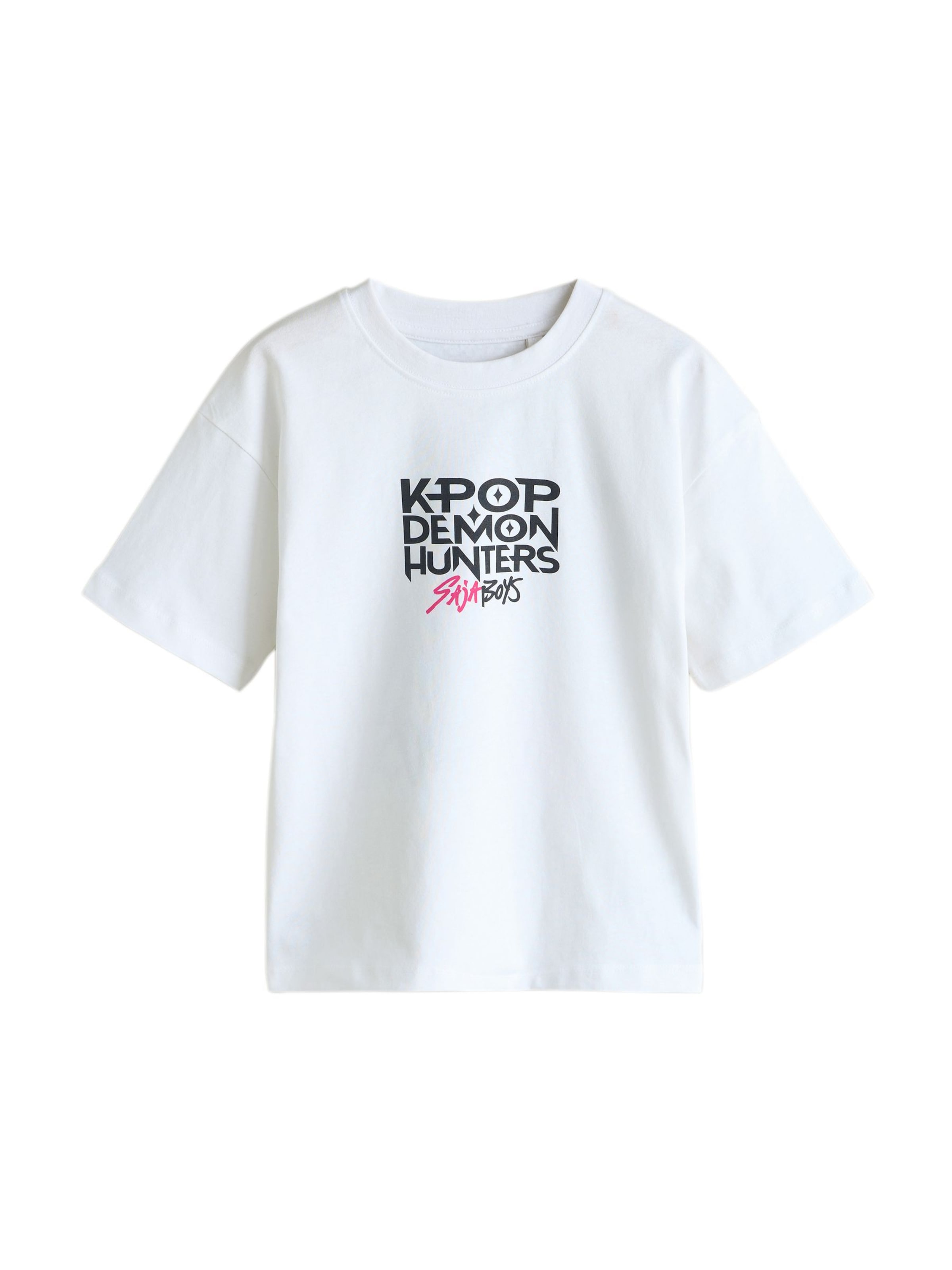 balta Next Marškinėliai 'KPOP Demon Hunters': priekis