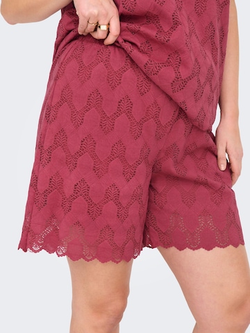 ONLY Carmakoma Regular Broek in Rood