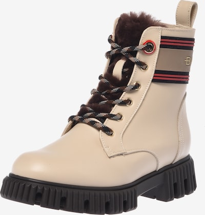 BALDININI Schnürstiefelette in elfenbein / greige / pastellrot / schwarz, Produktansicht