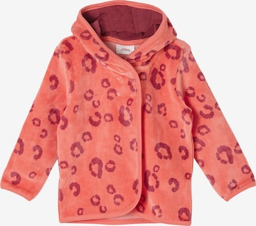 s.Oliver Zip-Up Hoodie in Orange: front