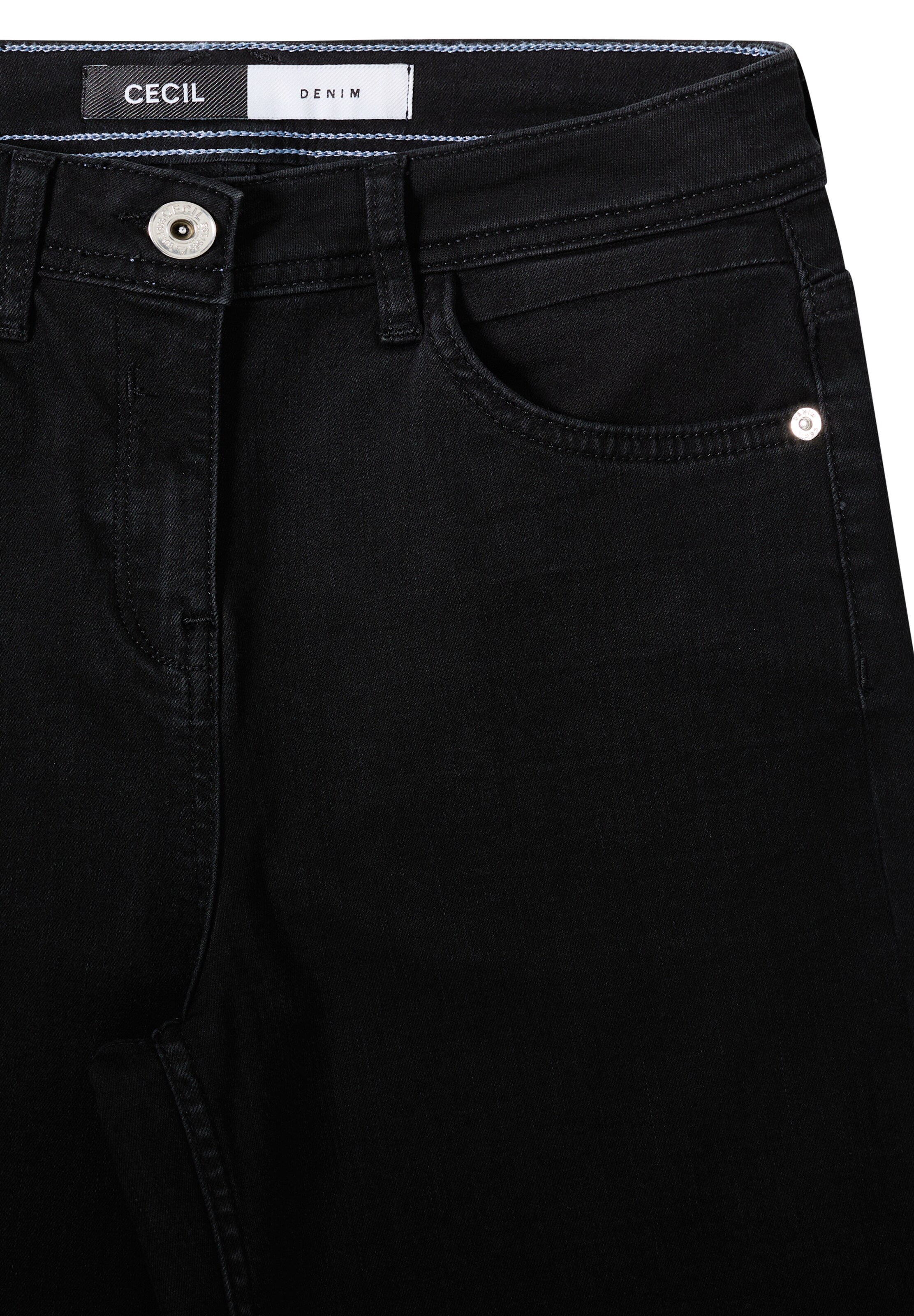 CECIL Slimfit Jeans in Schwarz