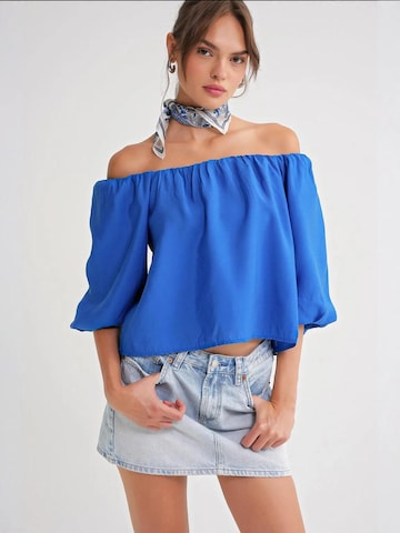 MixRay Blouse in Blauw: voorkant