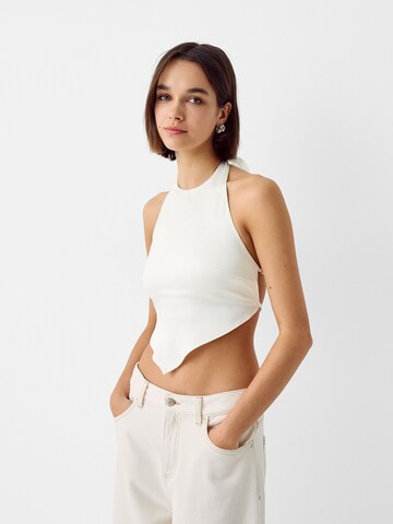 Bershka Top in White: front