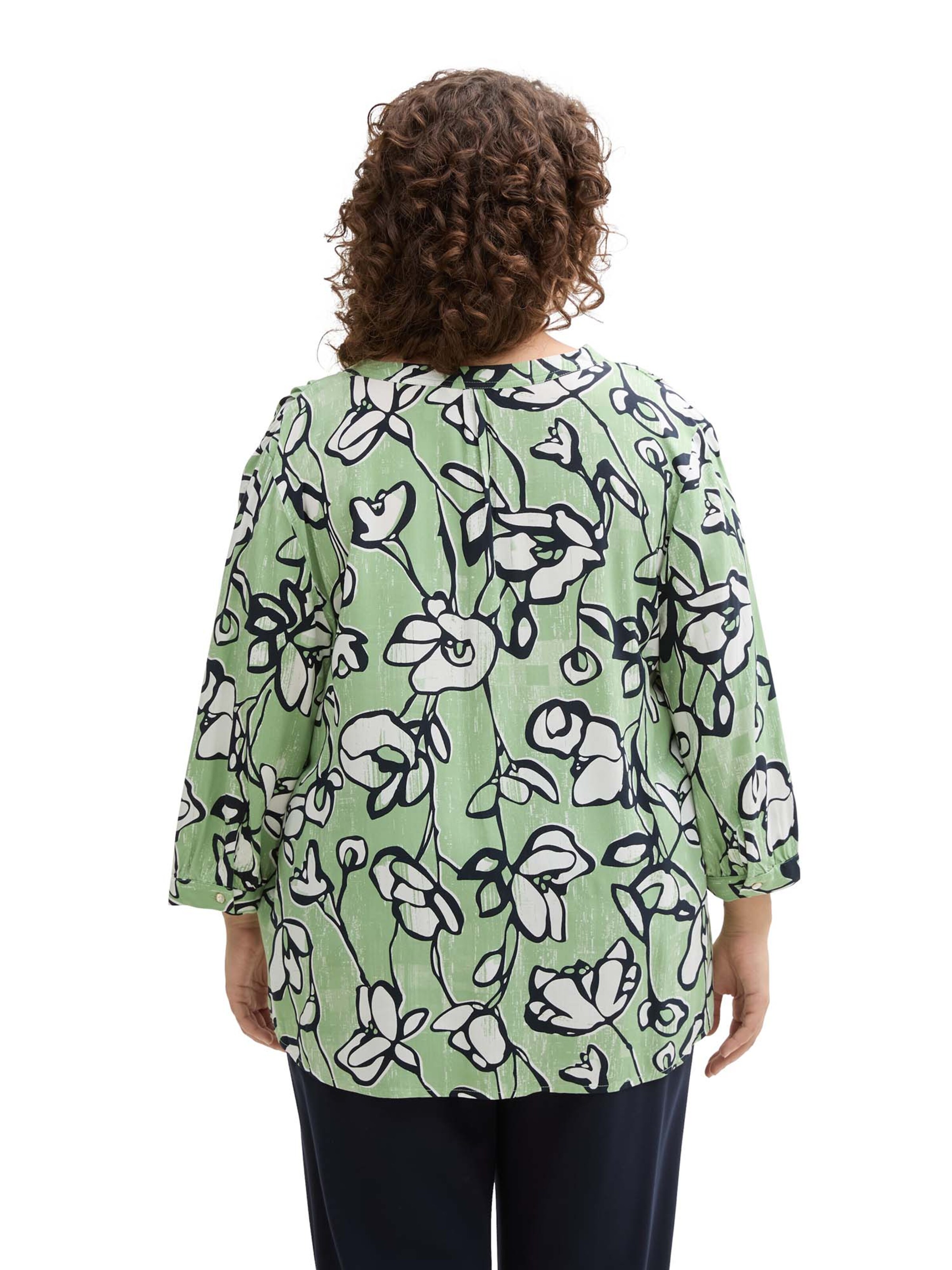 Tom Tailor Women + Bluse i grøn