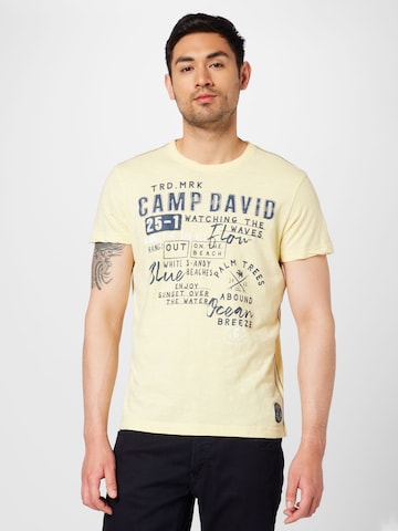 CAMP DAVID Koszulka w kolorze żółty: przód