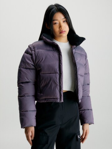 Calvin Klein Jeans Winter Jacket '2in1' in Purple: front