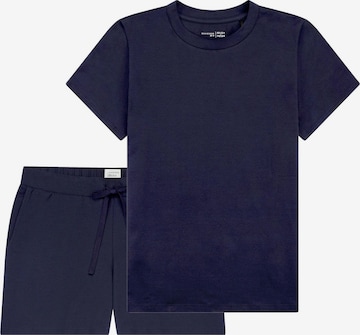 SCHIESSER Pajama 'Mix & Relax' in Blue: front