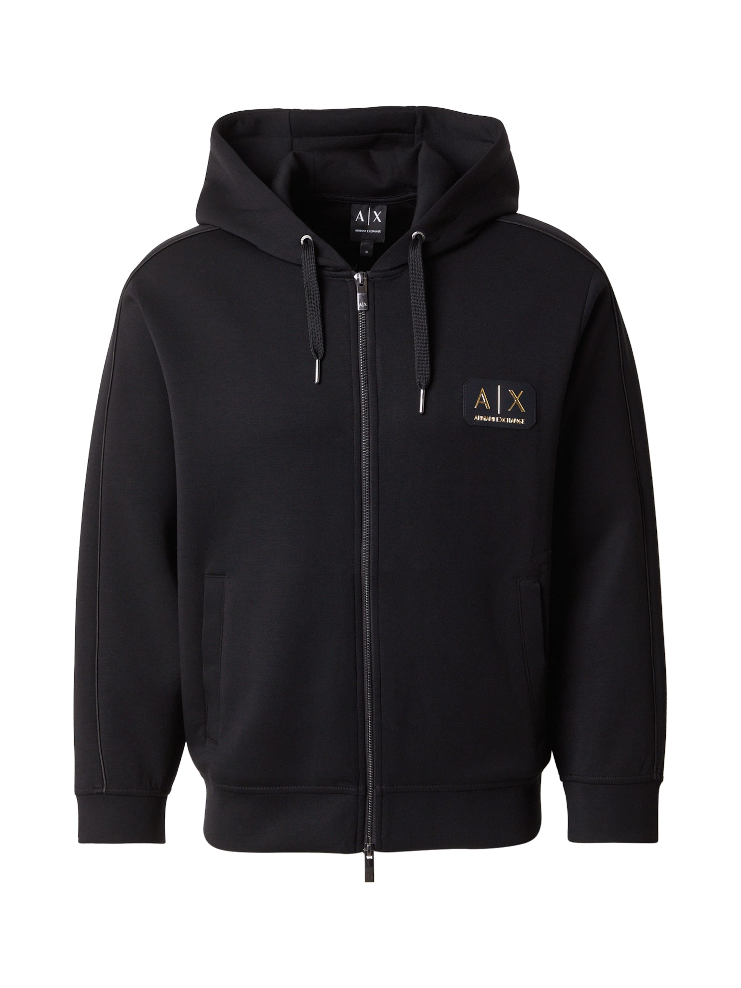 ARMANI EXCHANGE Sweatjacke in Schwarz: Vorderseite