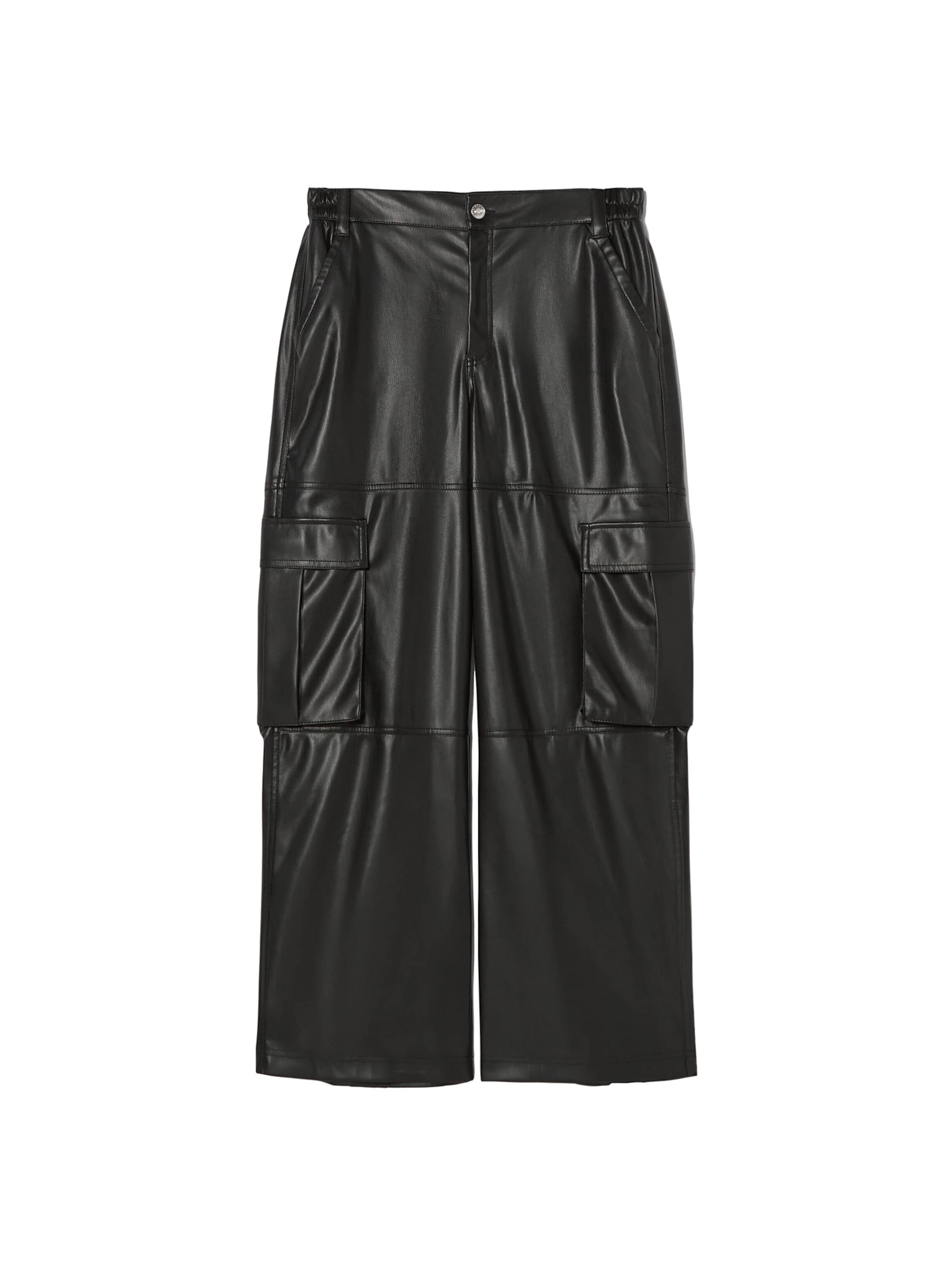 Loosefit Pantalon Bershka en noir : devant