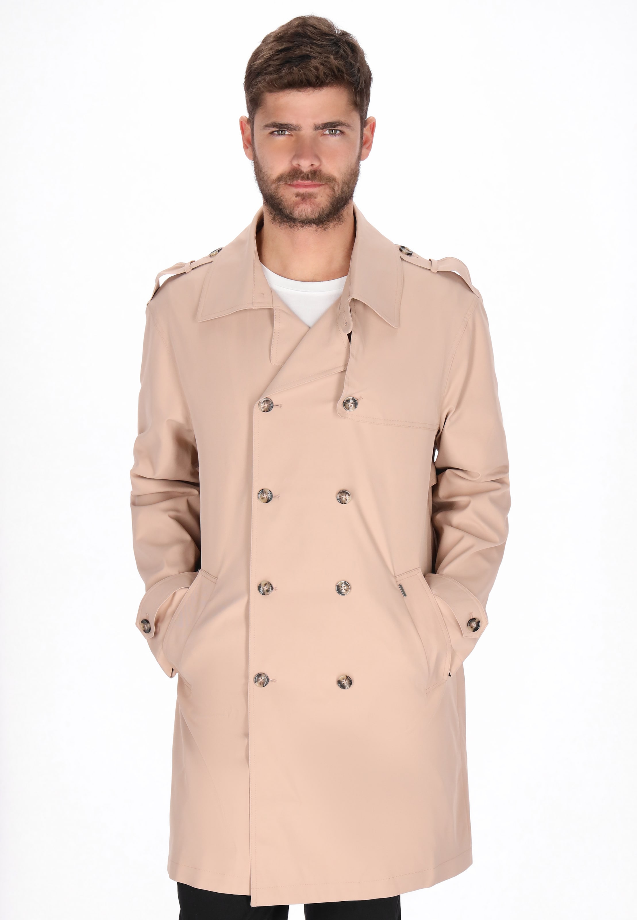 DreiMaster Klassik Tussenjas 'Classic' in Beige: voorkant