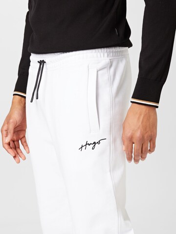 HUGO Red Tapered Pants 'Drasilia' in White