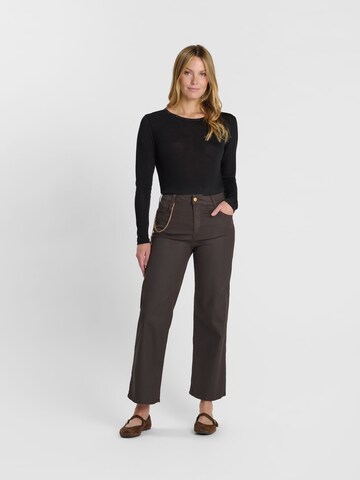 Le Temps Des Cerises Wide leg Jeans in Bruin