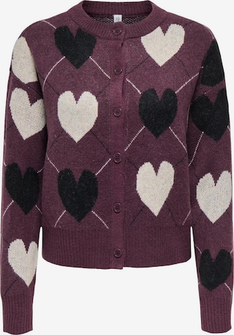 Giacchetta 'Onlritu Ls O-Neck Jaq Cardigan Knt 15384843' di ONLY in rosso: frontale