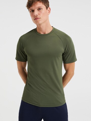 T-Shirt WE Fashion en vert : devant