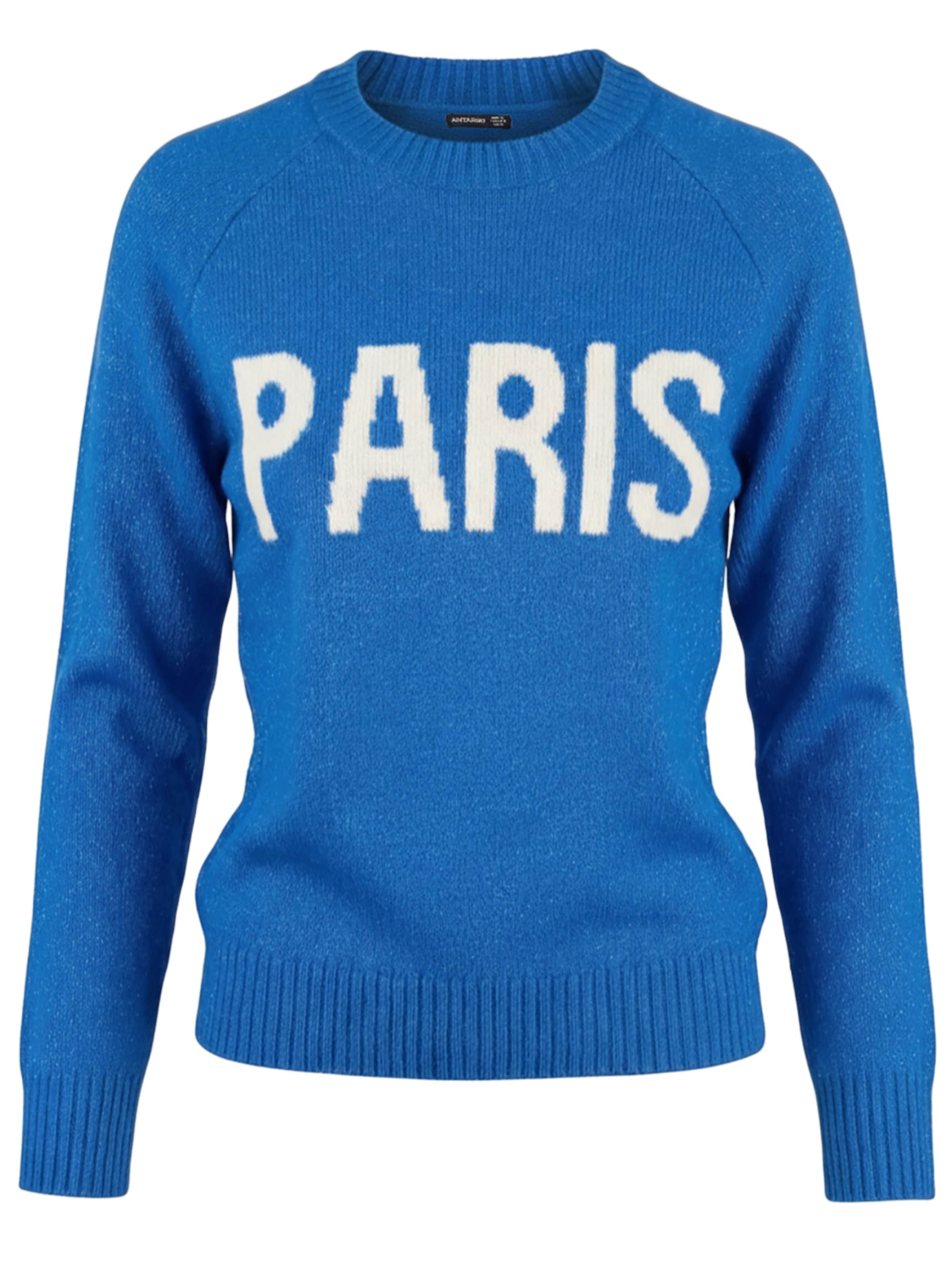 Antargo Sweater 'INTARSIA SWEATER' in Blue: front