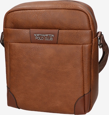 Borsa a tracolla di Northampton Polo Club in marrone: frontale