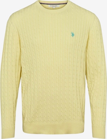 U.S. POLO ASSN. Pullover ' Mads ' in Gelb: Vorderseite