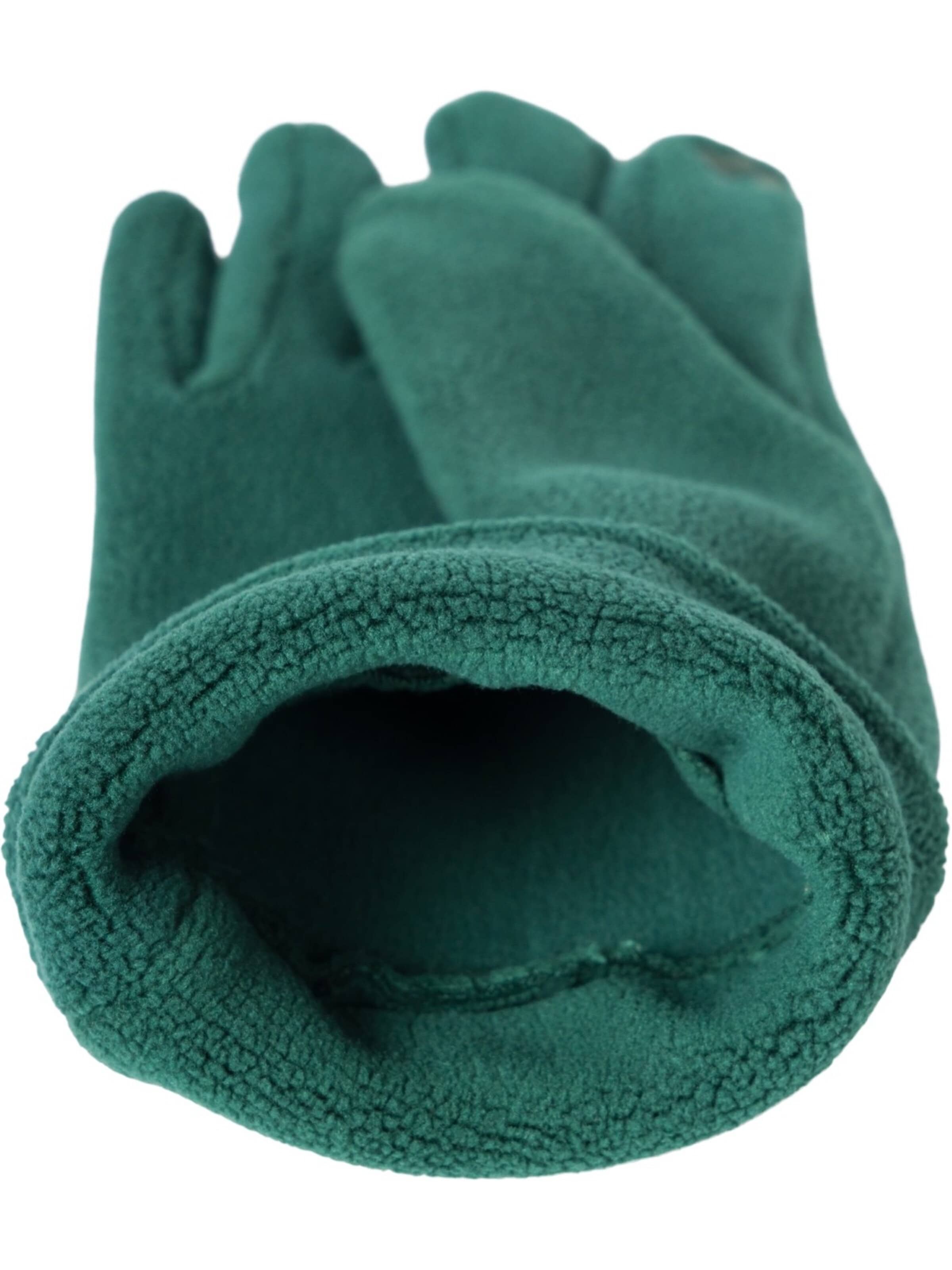 styleBREAKER Fingerhandschuhe 'Einfarbige Touchscreen Fleece Handschuhe'‌‌ in Grün