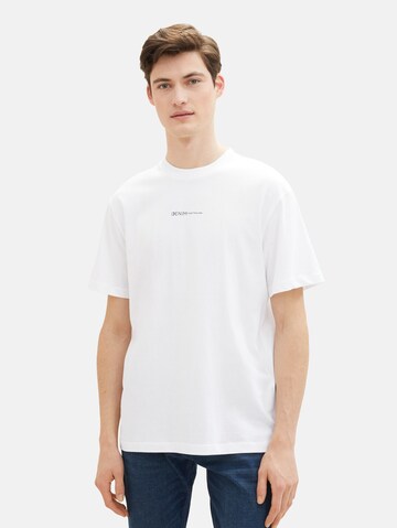 TOM TAILOR DENIM Koszulka w kolorze biały: przód