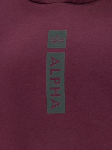 ALPHA INDUSTRIES - Pullover 'Alpha Puff' em vermelho