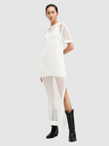 AllSaints Úpletové šaty 'PALOMA' – bílá: přední strana
