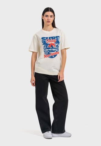 Oldskull Shirt 'Wrldvibe Surf Dreams Graphic' in Wit