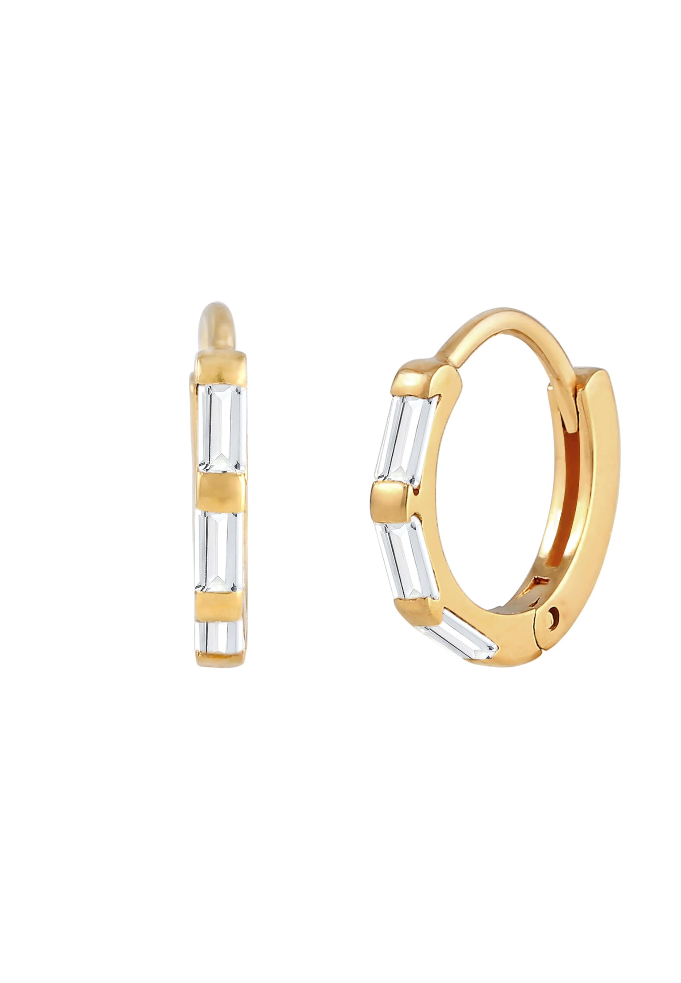 ELLI PREMIUM Ohrringe Basic Ohrstecker, Creole in Gold