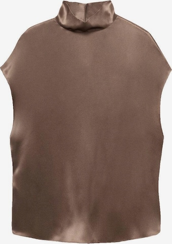 MANGO Blouse 'Lunas' in Brown: front