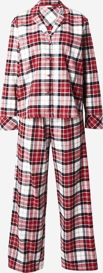 ESPRIT Pidžama u siva melange / crvena / crna / bijela, Pregled proizvoda
