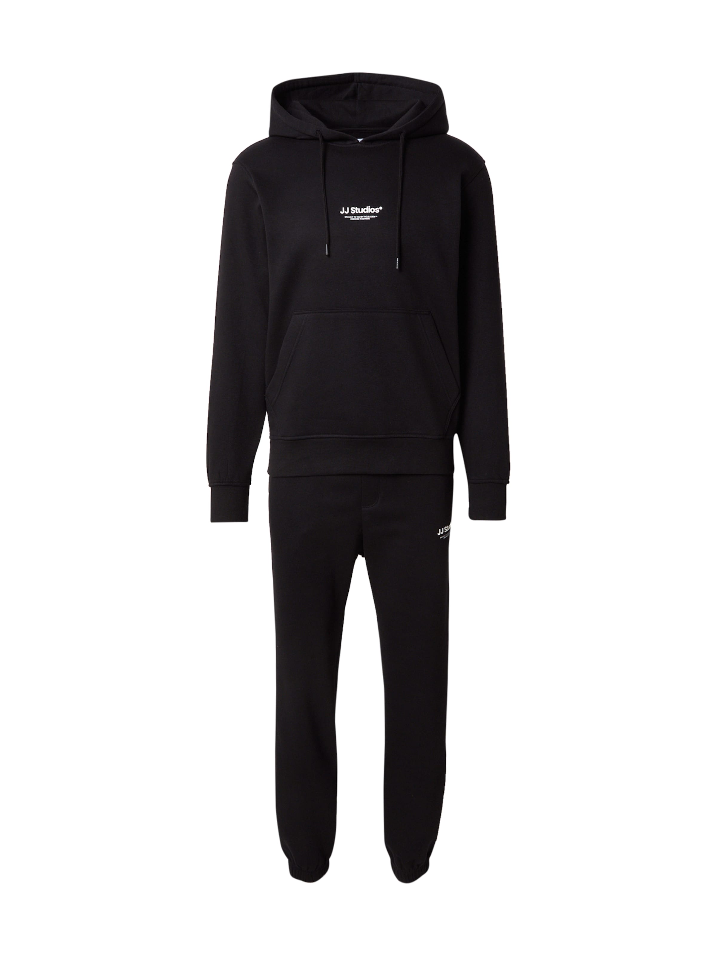 JACK & JONES Sweatsuit 'JJESOHO' in Black: front