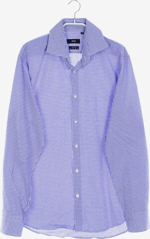 BOSS Black Button Up Shirt in M in Purple: front