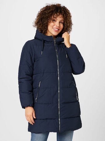 Manteau d’hiver 'Dolly' ONLY Carmakoma en bleu : devant