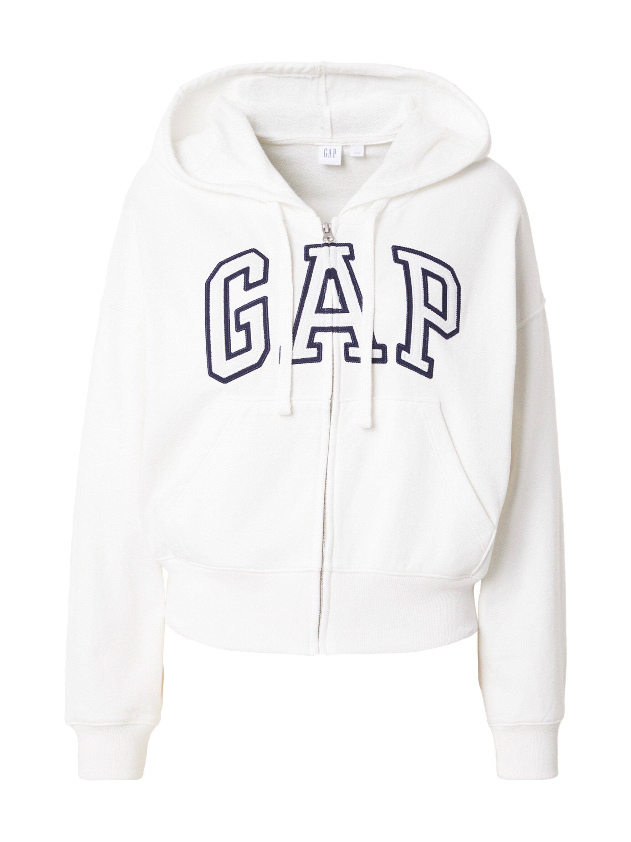 GAP Bluza rozpinana 'HERITAGE' w kolorze biały: przód