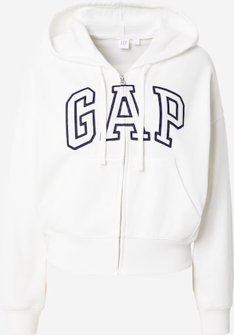 GAP Bluza rozpinana 'HERITAGE' w kolorze biały: przód