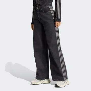 ADIDAS ORIGINALS - Pierna ancha Vaquero en negro: frente